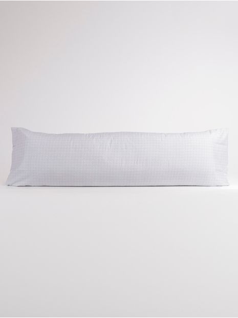 Fronha Avulsa para Travesseiro de Corpo Altenburg Branco/cinza Menor preço em Fronha Avulsa para Travesseiro de Corpo Altenburg Branco/cinza