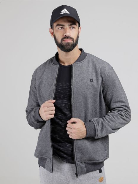 Jaqueta Bomber Moletom Masculina Preto P Menor preço em Jaqueta Bomber Moletom Masculina Preto P