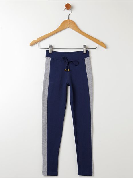 Calça Legging Juvenil Para Menina - Azul Marinho/cinza 6 Menor preço em Calça Legging Juvenil Para Menina - Azul Marinho/cinza 6