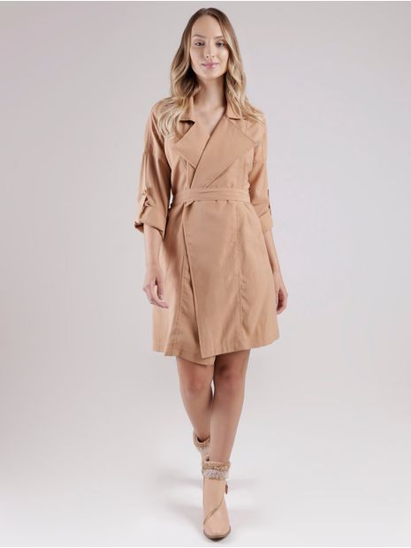 Jaqueta Parka Alongada Eagle Rock Feminina Bege P Menor preço em Jaqueta Parka Alongada Eagle Rock Feminina Bege P