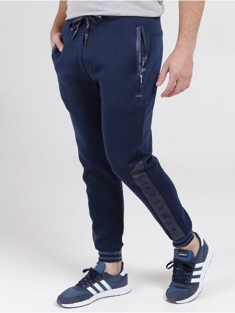 Calça Jogger Moletom Gangster Masculina Azul Marinho P Menor preço em Calça Jogger Moletom Gangster Masculina Azul Marinho P