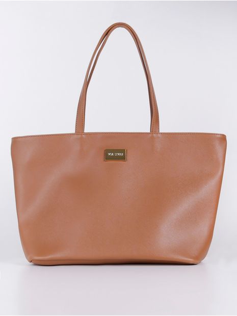 Bolsa Tote Via Uno Feminina Caramelo Menor preço em Bolsa Tote Via Uno Feminina Caramelo