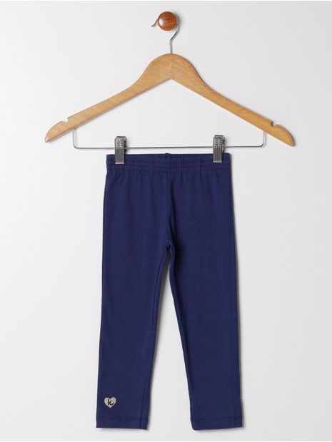 Calça Legging Cotton Infantil Para Menina - Azul Marinho 1 Menor preço em Calça Legging Cotton Infantil Para Menina - Azul Marinho 1