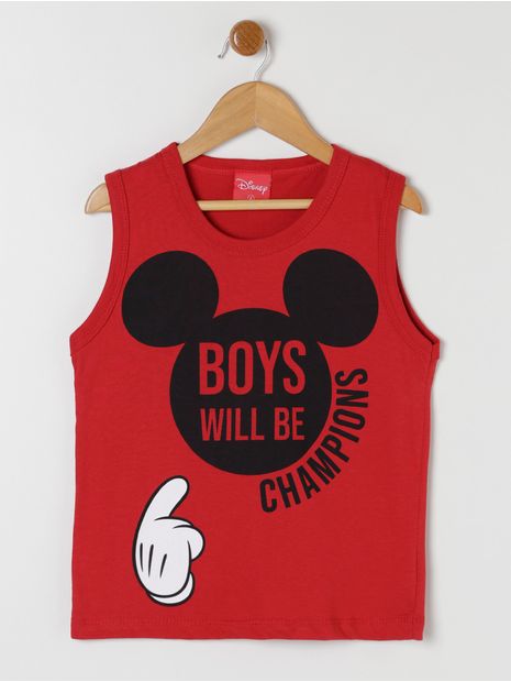 Camiseta-Regata-Disney-Infantil-Para-Menino---Vermelho