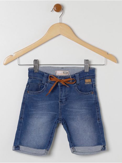 Bermuda Jeans Moletom Infantil Para Menino - Azul 1 Menor preço em Bermuda Jeans Moletom Infantil Para Menino - Azul 1