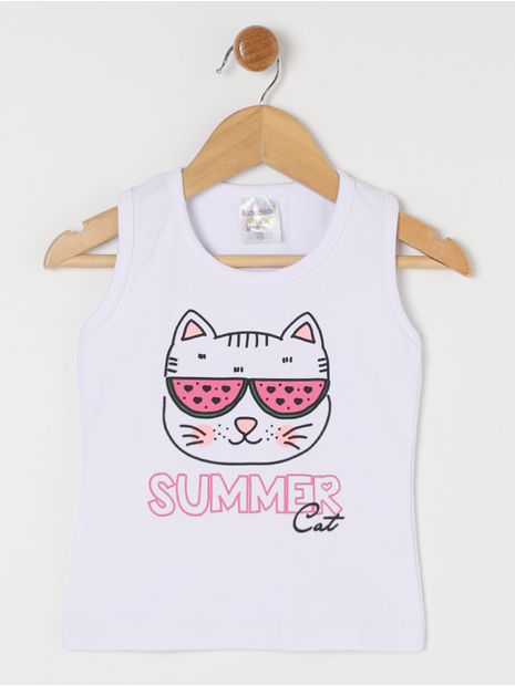 Blusa Regata Infantil Para Menina - Branco 6 Menor preço em Blusa Regata Infantil Para Menina - Branco 6