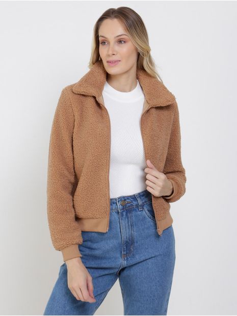 Jaqueta de Pelinhos Eagle Rock Feminina Caramelo P Menor preço em Jaqueta de Pelinhos Eagle Rock Feminina Caramelo P