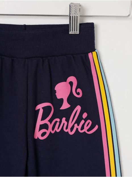 vestido de moletom infantil barbie com paetê e capuz preto - C&A