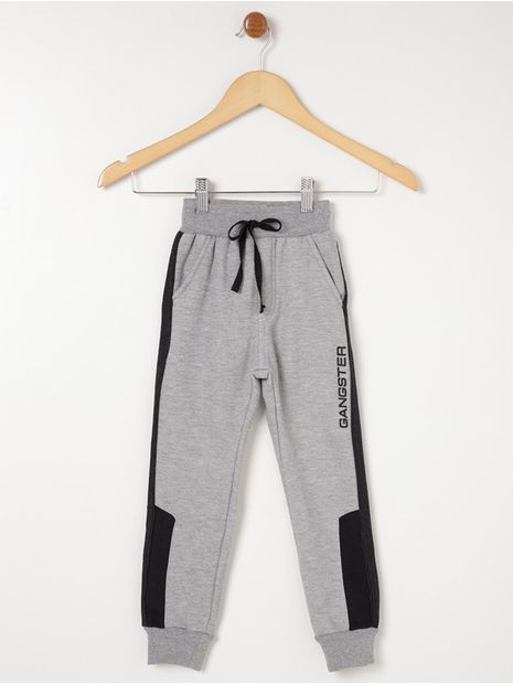 Calça Jogger Moletom Gangster Infantil Para Menino - Cinza 6 Menor preço em Calça Jogger Moletom Gangster Infantil Para Menino - Cinza 6