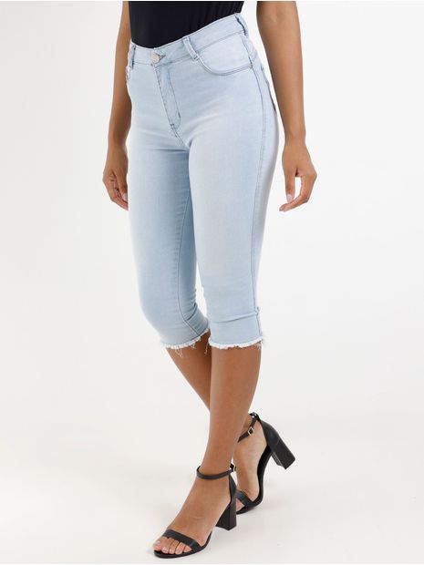Calça Jeans Capri Bivik Feminina Azul 36 Menor preço em Calça Jeans Capri Bivik Feminina Azul 36