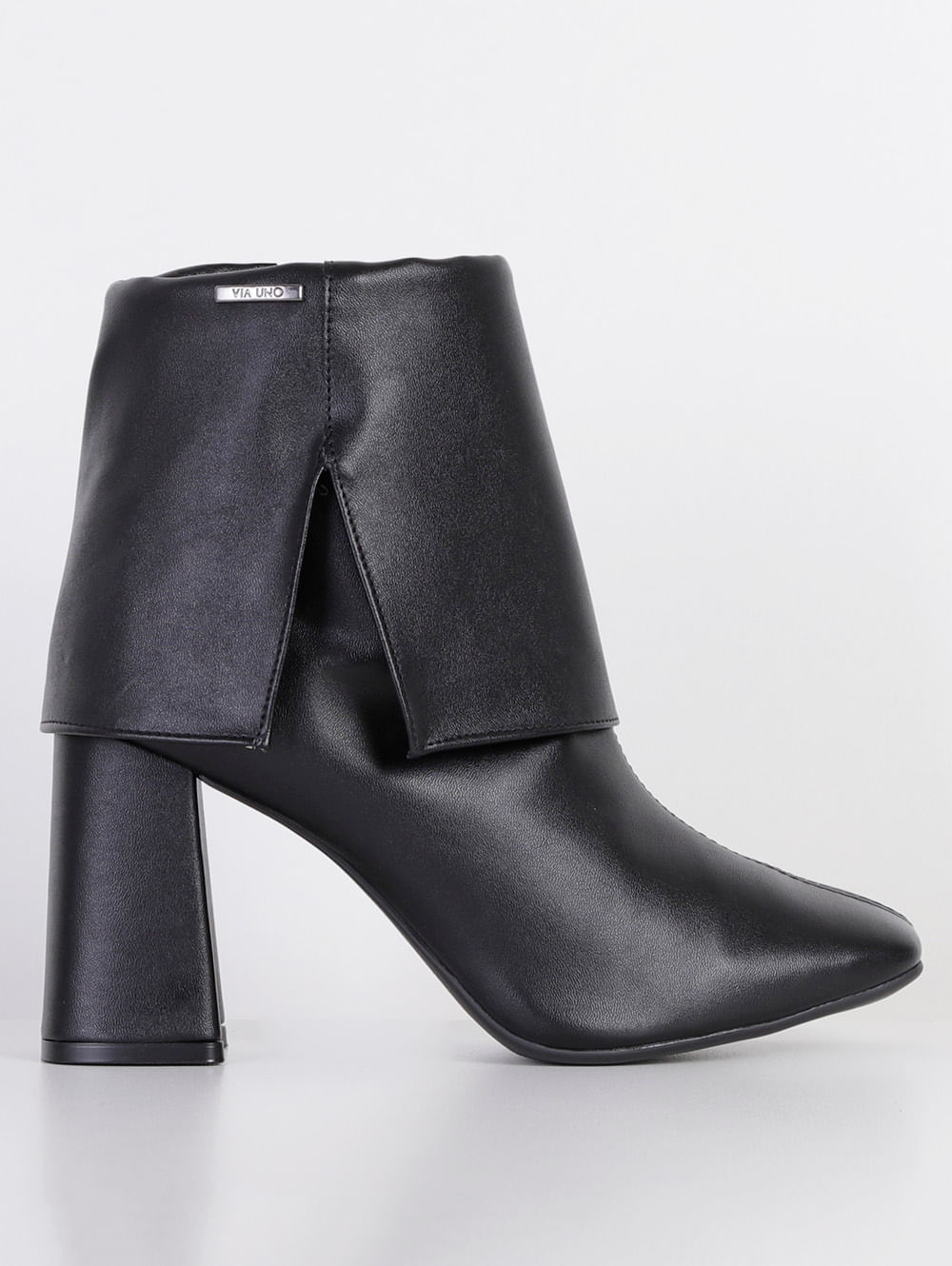 Bota Cano Curto Vizzano Feminina PRETO Lojas Pomp ia