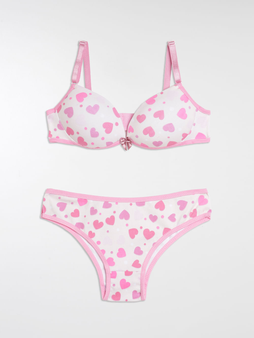 Conjunto de Lingerie Juvenil Para Menina - Rosa - Lojas Pompéia