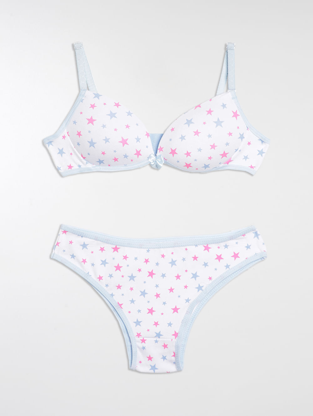 Conjunto Lingerie Juvenil Para Menina - Rosa - Lojas Pompéia