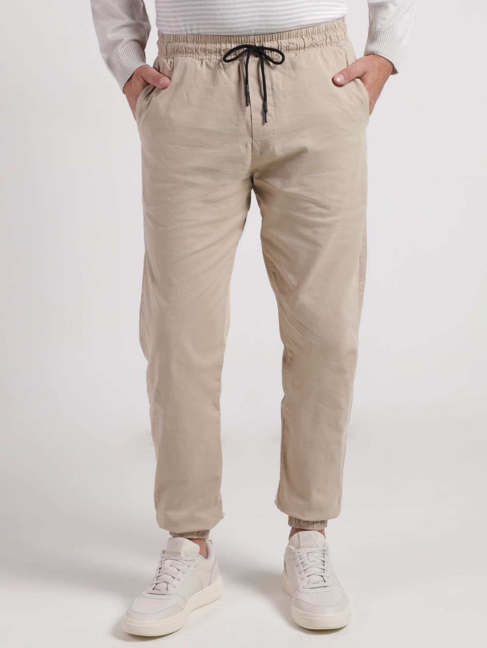 Calça Moletinho Masculina OFF WHITE - Lojas Pompéia