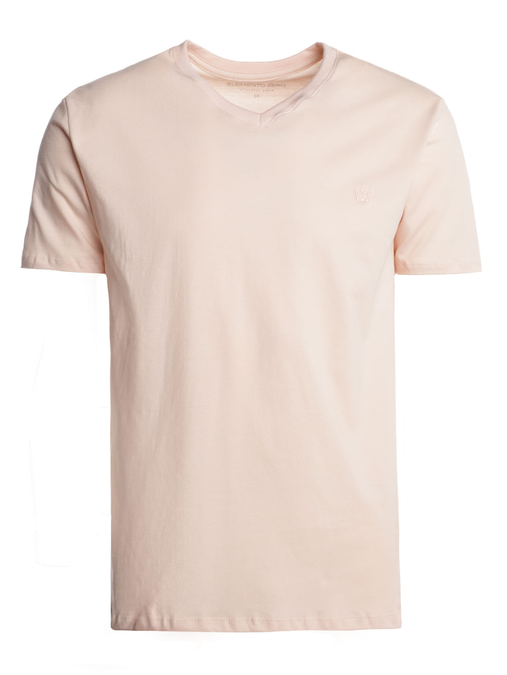 Camiseta Básica Gola V Masculina ROSA