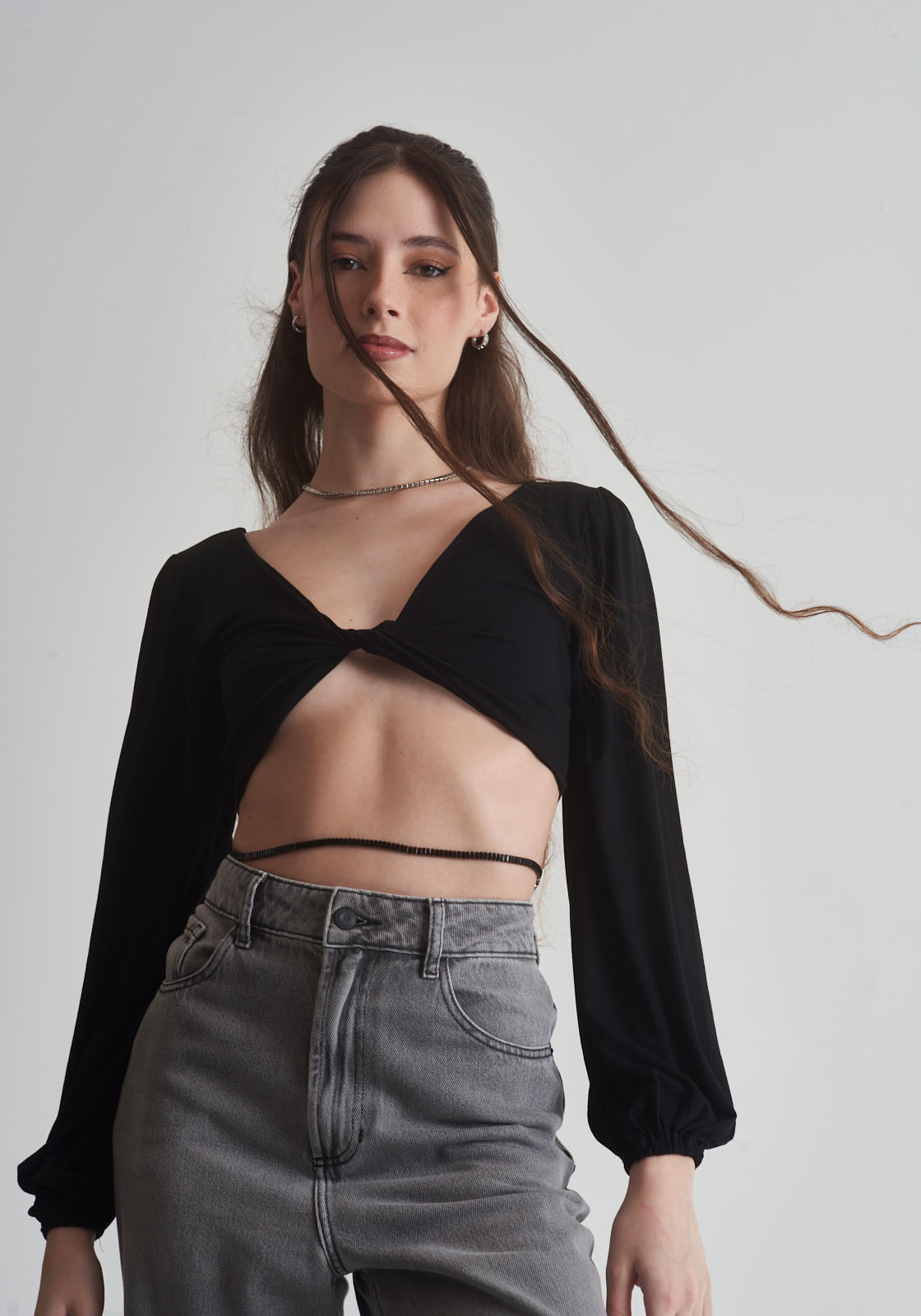 Cropped manga longa